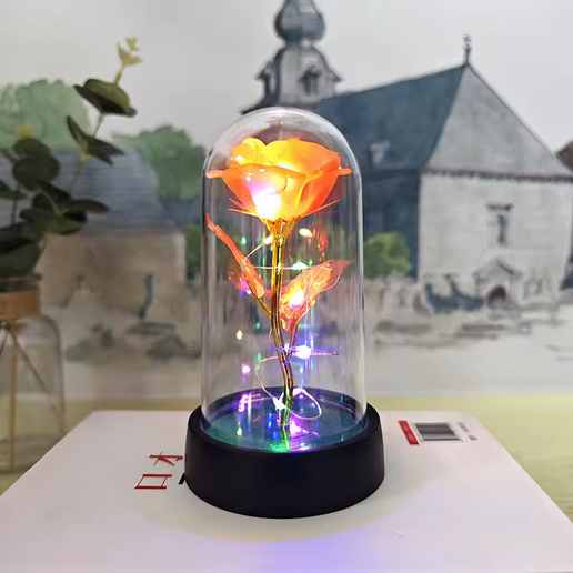 Rosa Love Led - Rosa Encantada na Cúpula
